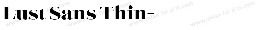 Lust Sans Thin字体转换
